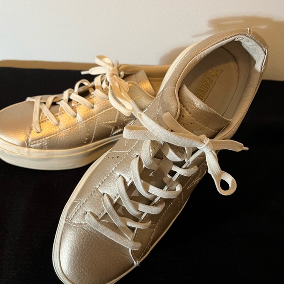 Converse Metallic Gold Sneakers - Picture 1 of 3
